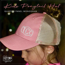 Load image into Gallery viewer, Kids Ponytail Hat | Embroidery
