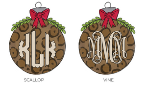 Monogrammed Leopard Ornament | Youth