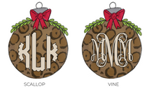 Load image into Gallery viewer, Monogrammed Leopard Ornament
